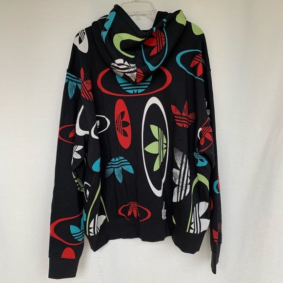 Rare Adidas Hoody Sweatshirt with Logos all over - brand new - Picture 6 of 11